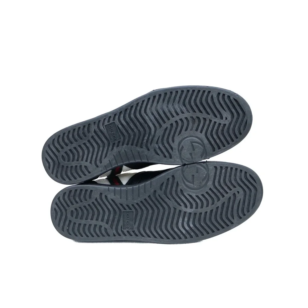Gucci‎ Vintage Low-Top Sneakers – Web Stripe – Leather & Mesh - Size US 9/ EU 41